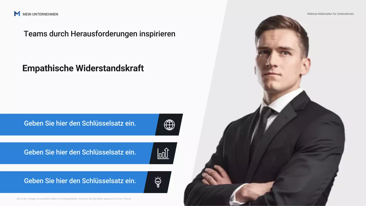 Blaue professionelle Business-Webinar-Promotion-Präsentation