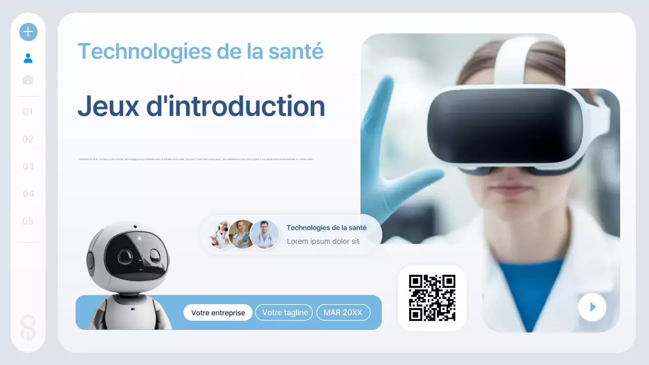 Informations sur la technologie de santé moderne bleue