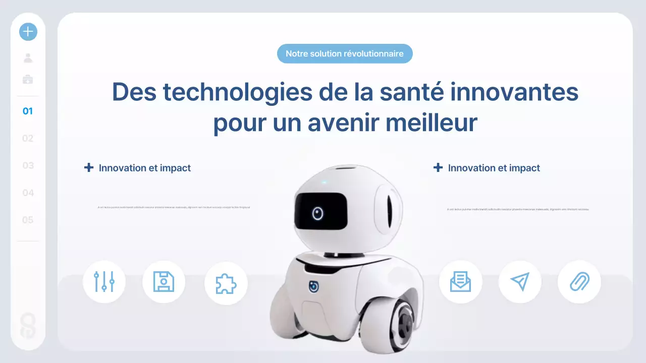 Informations sur la technologie de santé moderne bleue