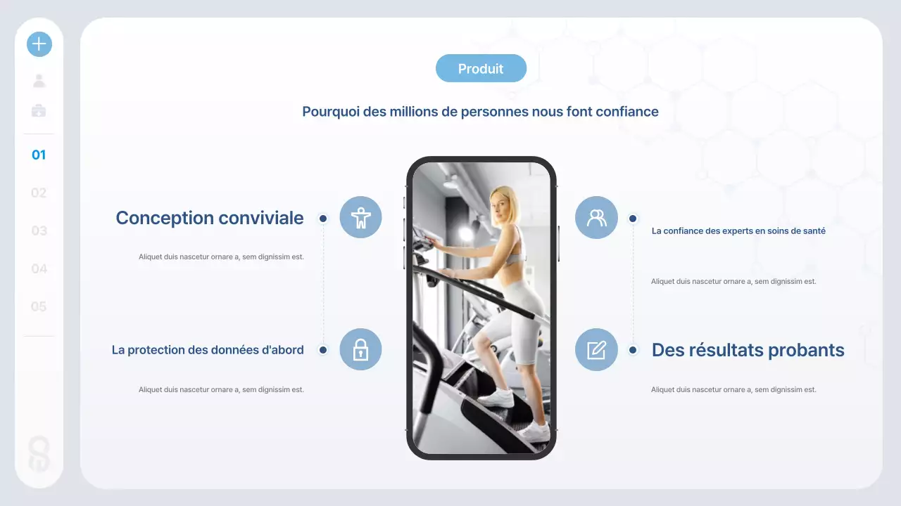 Informations sur la technologie de santé moderne bleue