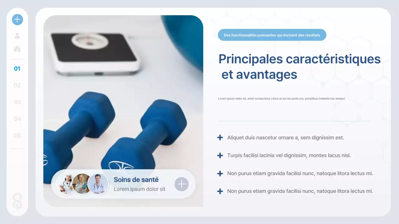 Informations sur la technologie de santé moderne bleue
