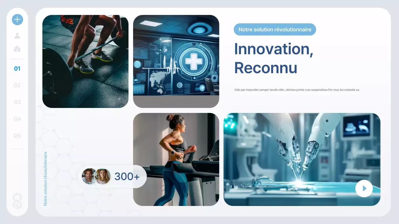 Informations sur la technologie de santé moderne bleue