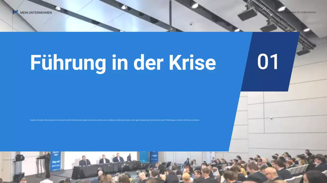 Blaue professionelle Business-Webinar-Promotion-Präsentation