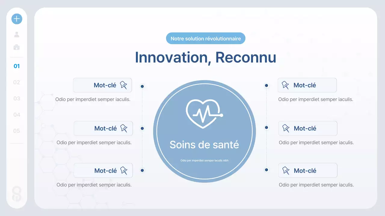 Informations sur la technologie de santé moderne bleue