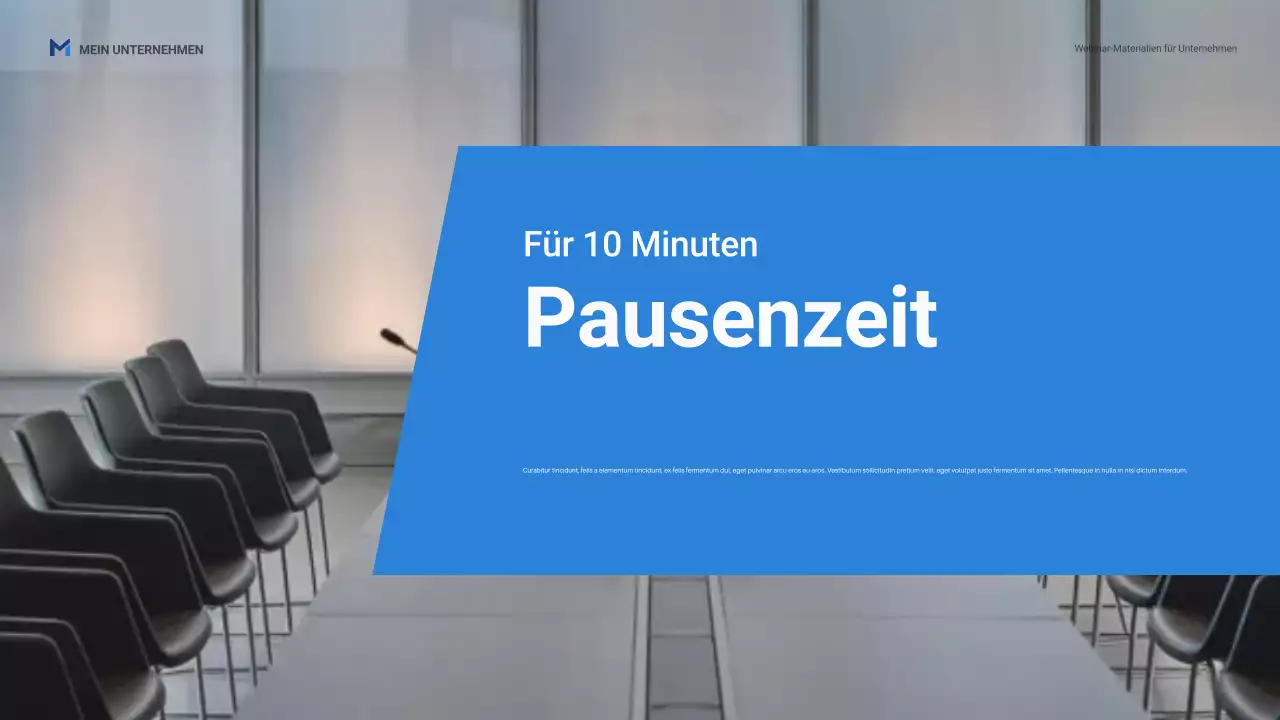 Blaue professionelle Business-Webinar-Promotion-Präsentation
