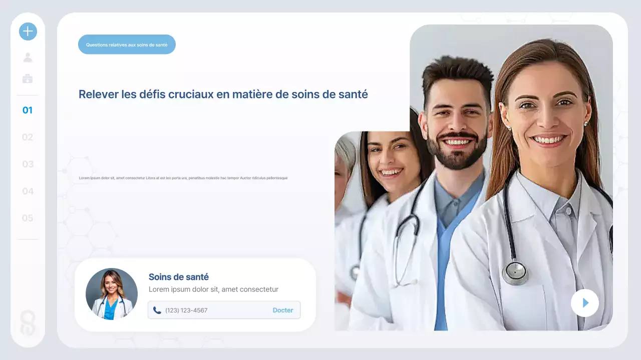 Informations sur la technologie de santé moderne bleue