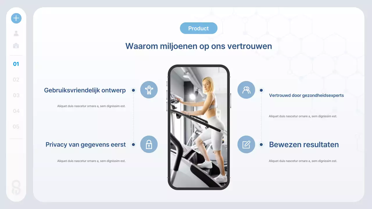 Blue Modern Health Tech-informatie