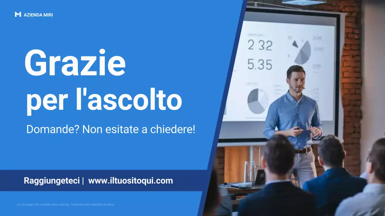 Presentazione promozionale del webinar aziendale Blue Professional