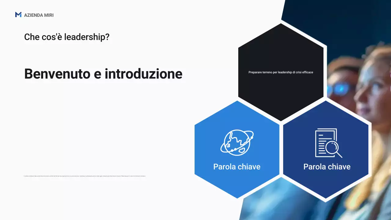 Presentazione promozionale del webinar aziendale Blue Professional