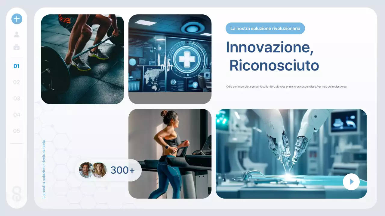 Informazioni sulla tecnologia sanitaria moderna blu
