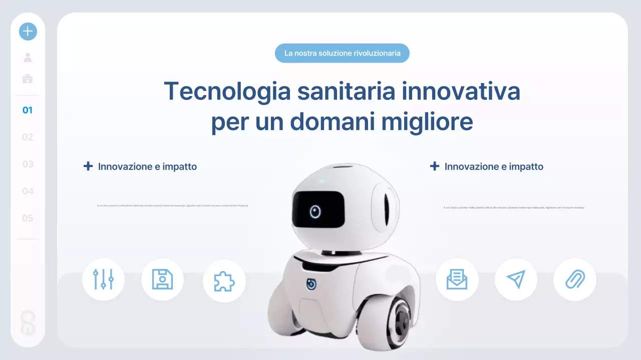 Informazioni sulla tecnologia sanitaria moderna blu