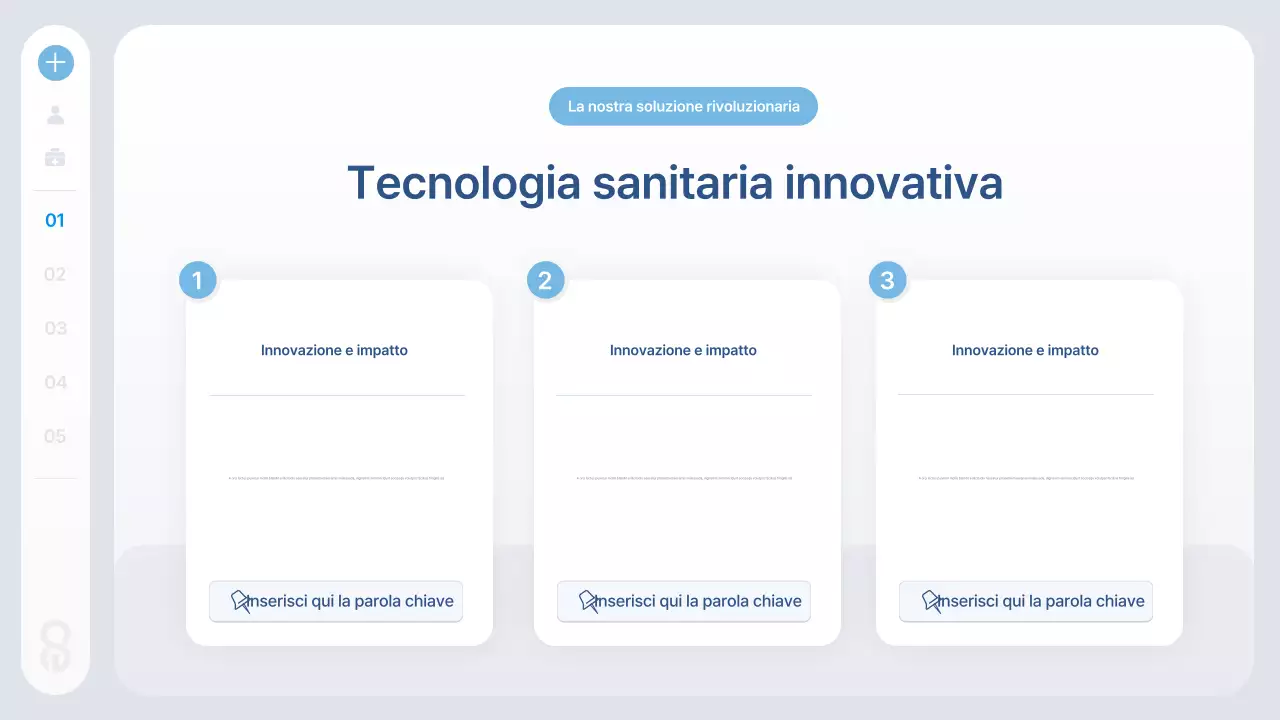 Informazioni sulla tecnologia sanitaria moderna blu