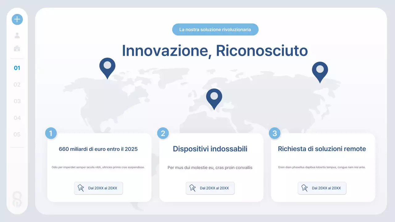 Informazioni sulla tecnologia sanitaria moderna blu