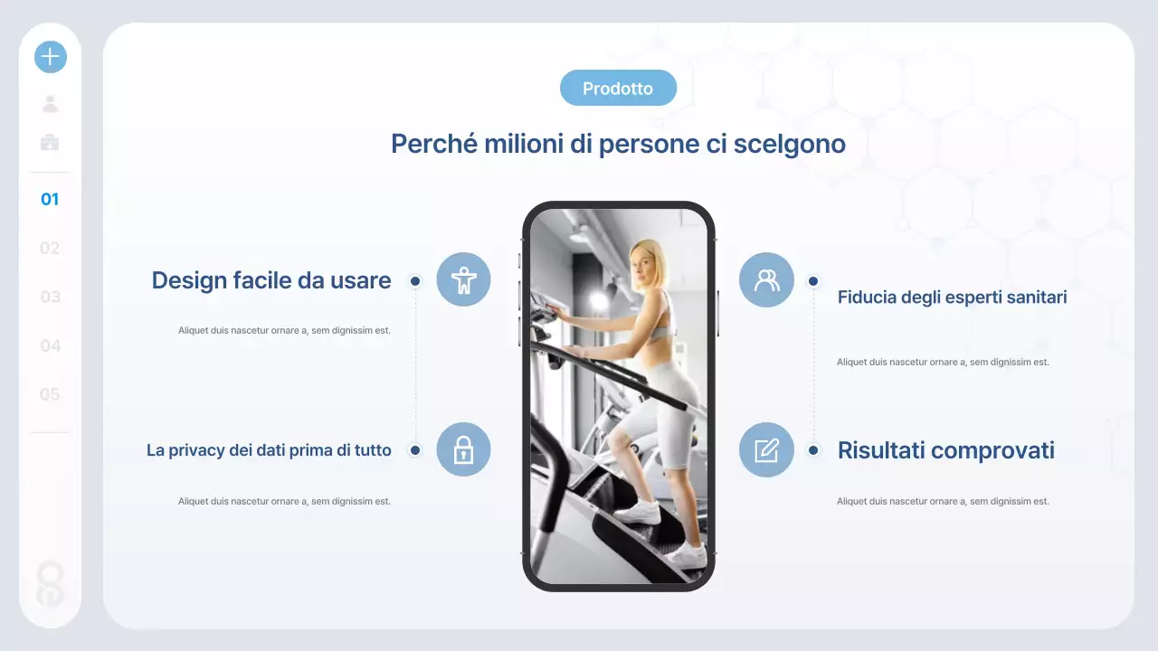 Informazioni sulla tecnologia sanitaria moderna blu