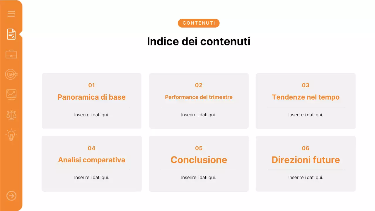 Rapporto di rapporto moderno arancione
