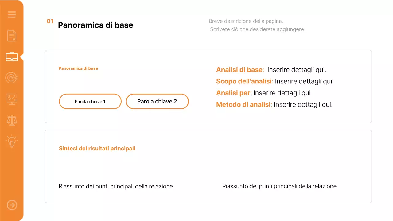 Rapporto di rapporto moderno arancione