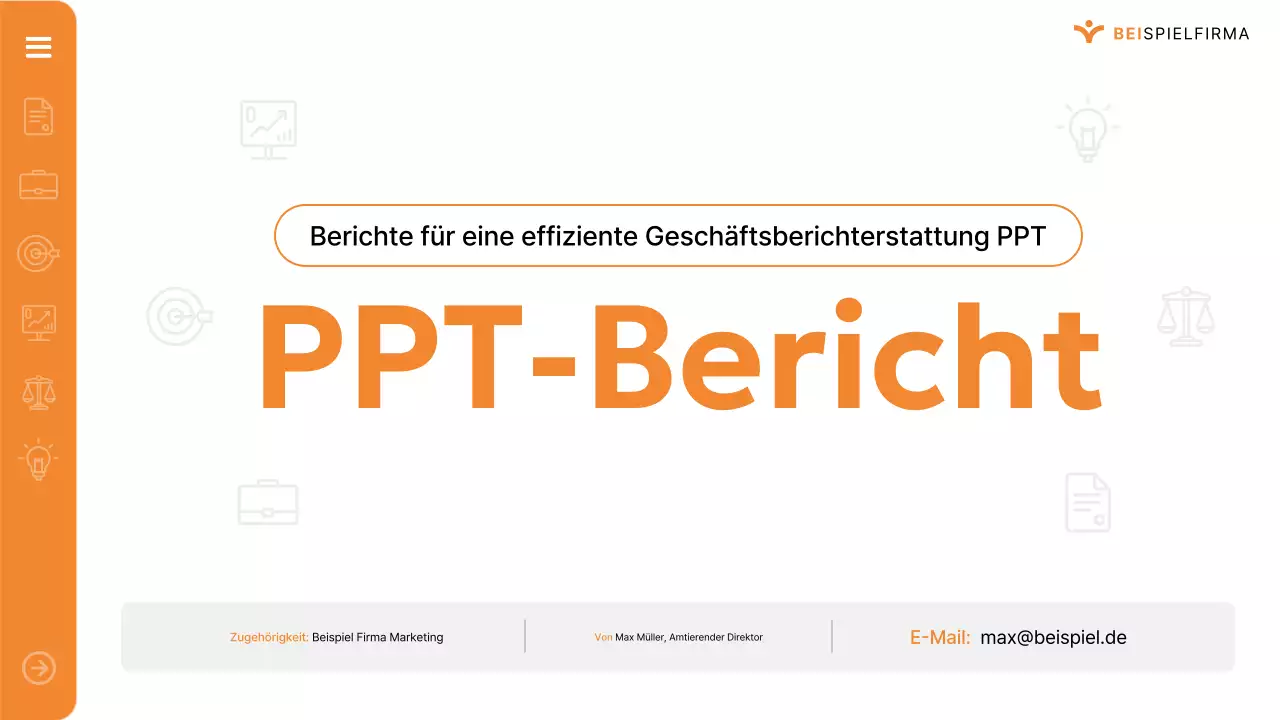 Orange Modern Report Bericht