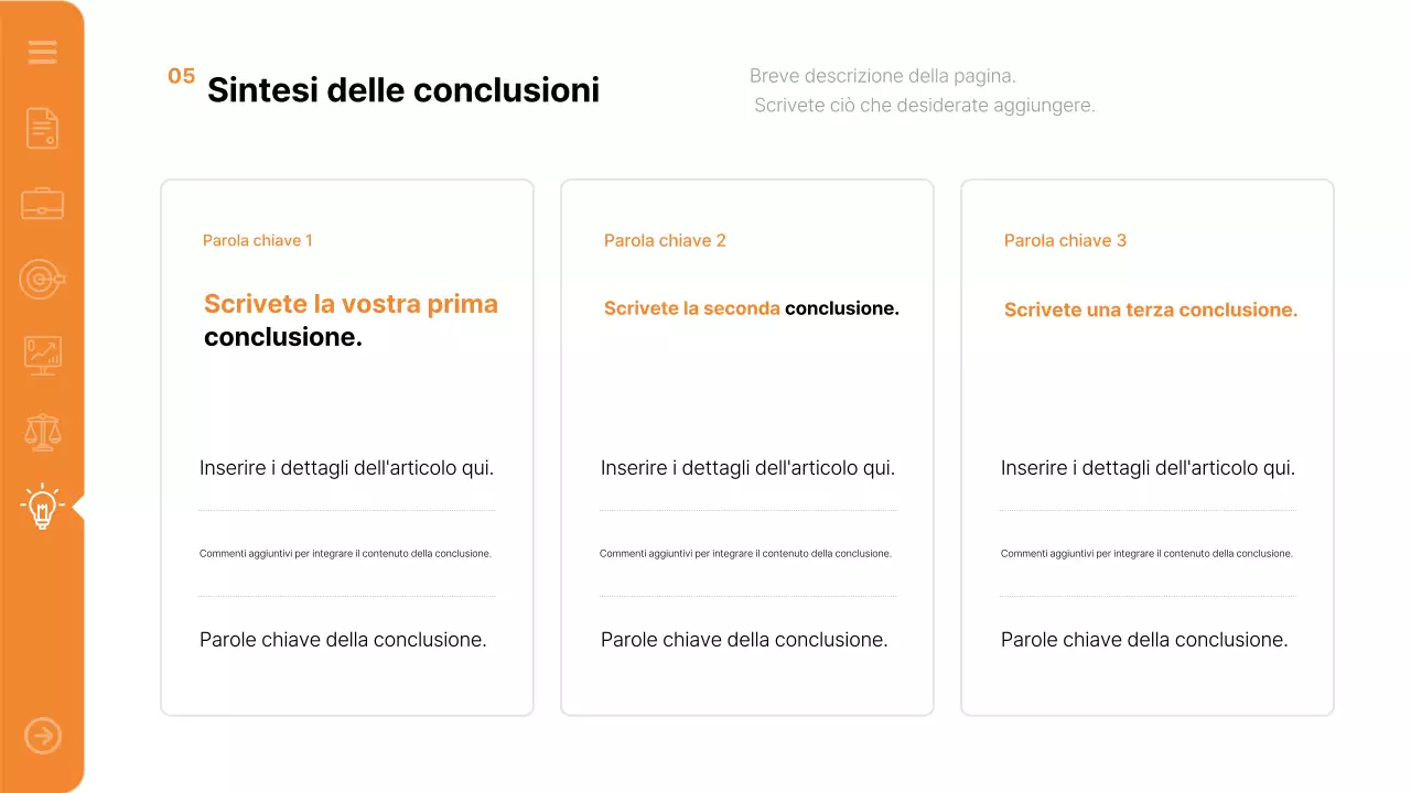 Rapporto di rapporto moderno arancione