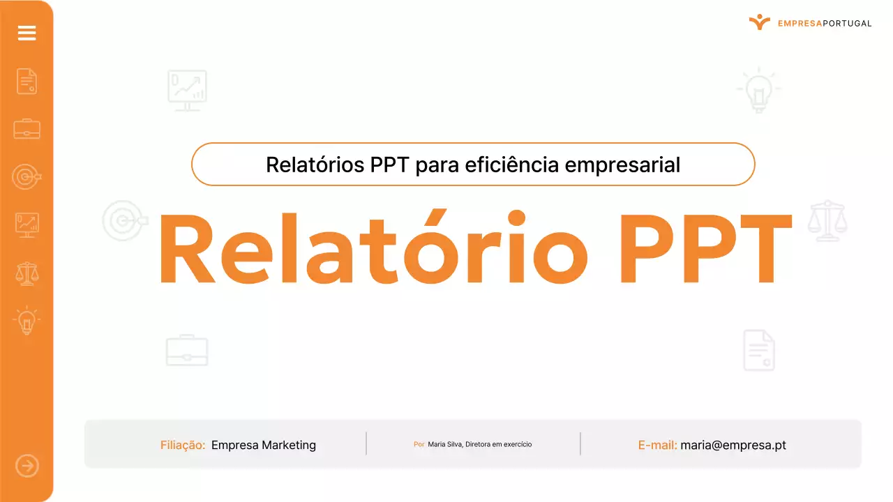Relatório Orange Moderno Relatório