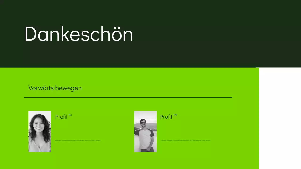 grüne moderne Marketingpräsentation