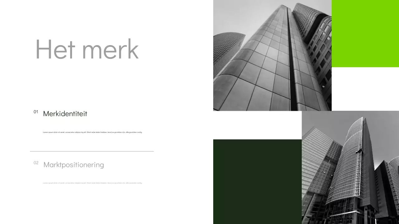 groene moderne marketingpresentatie