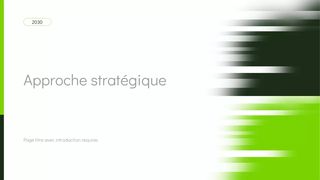 présentation marketing verte et moderne