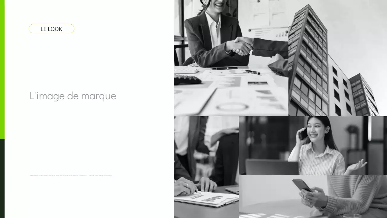 présentation marketing verte et moderne