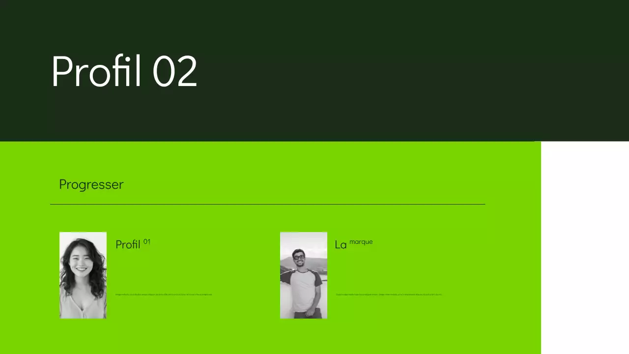 présentation marketing verte et moderne