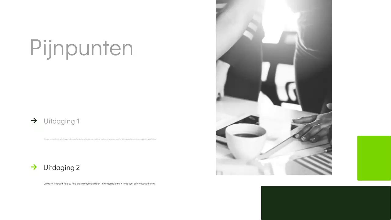 groene moderne marketingpresentatie