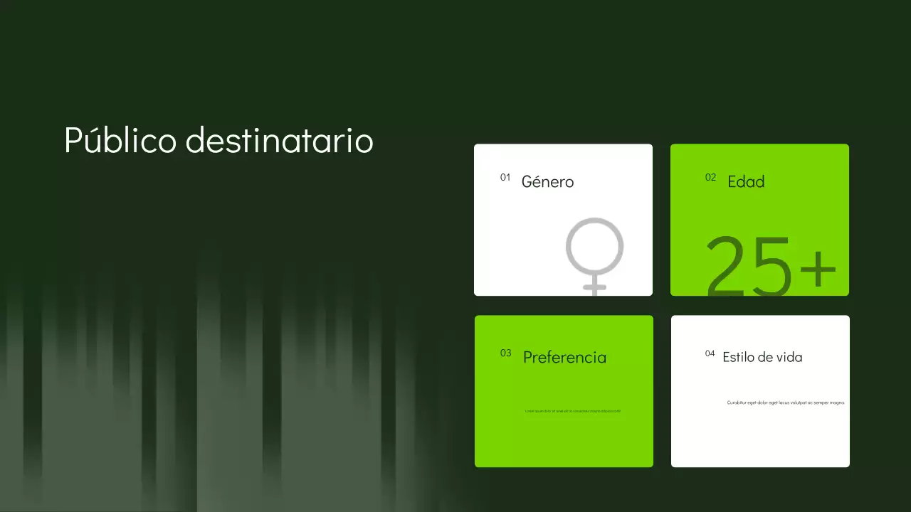 Presentación de marketing moderno y ecológico