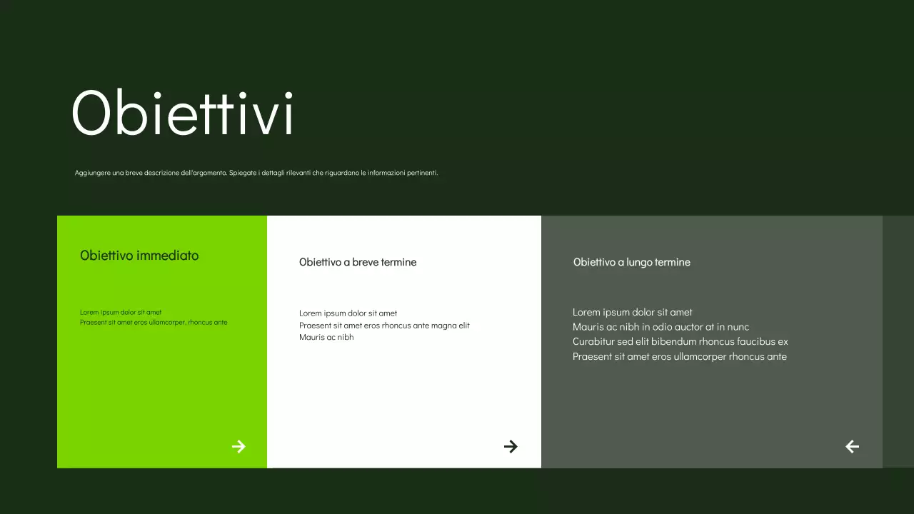 presentazione marketing moderno verde