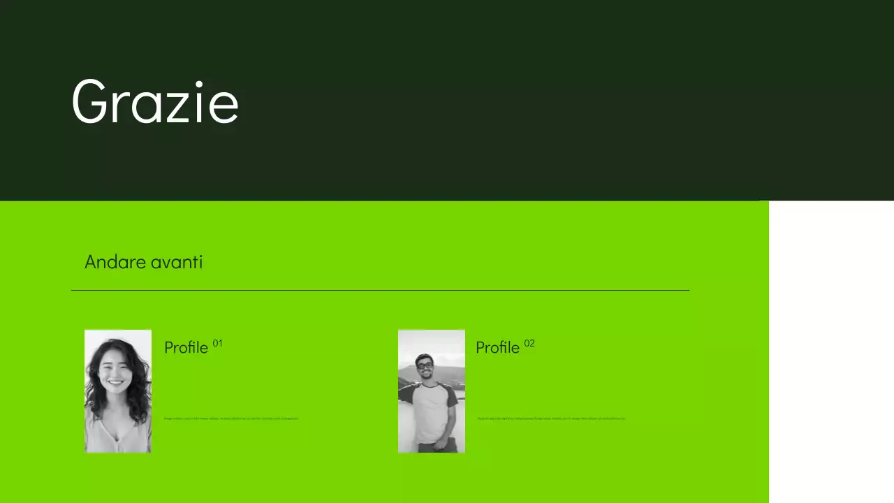 presentazione marketing moderno verde