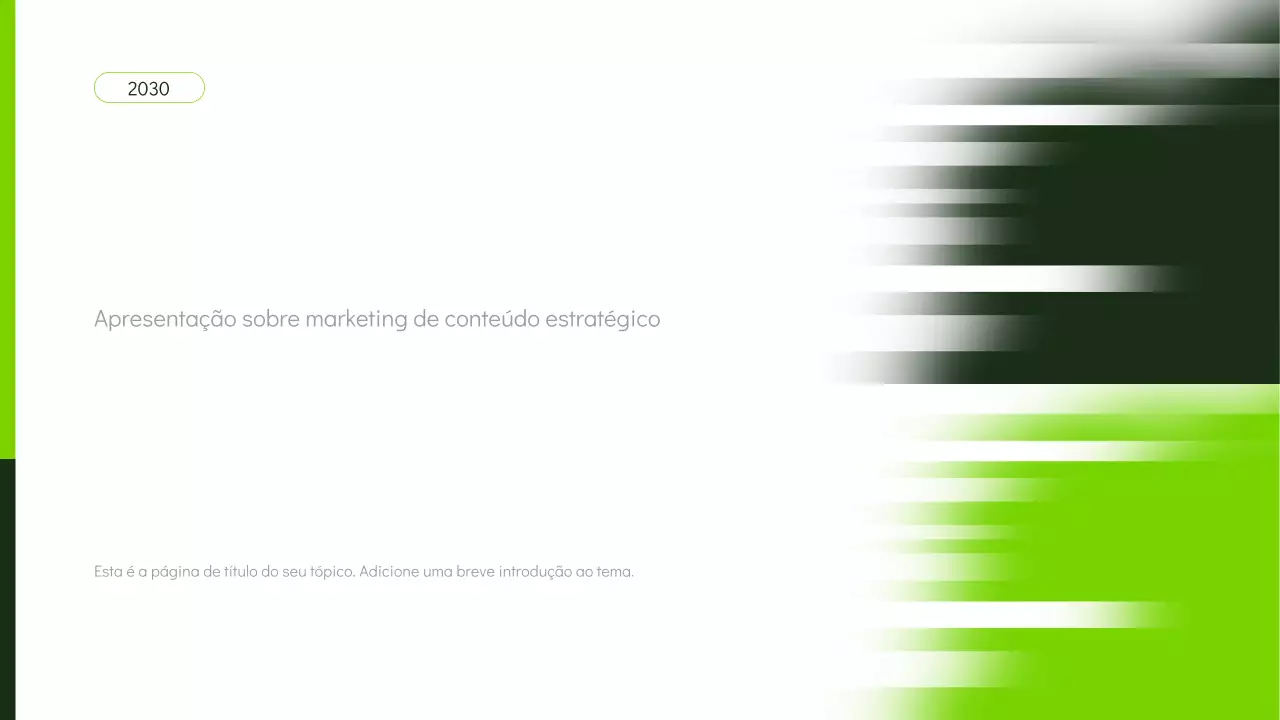 apresentação de marketing verde moderno