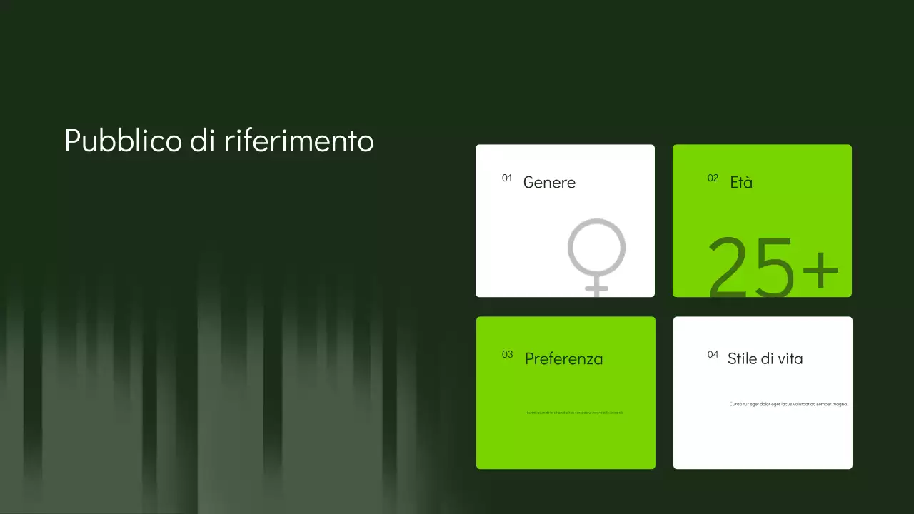 presentazione marketing moderno verde