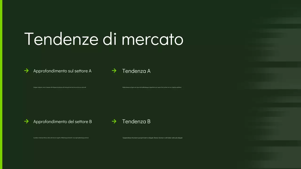 presentazione marketing moderno verde