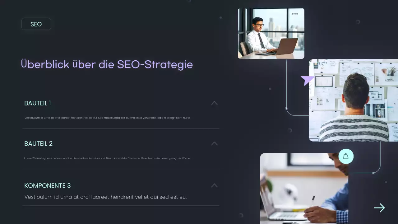 Lila moderner Marketingleitfaden