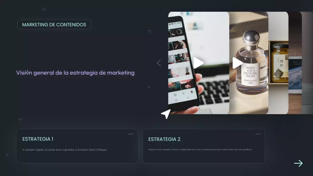 Guía de marketing moderna de color morado