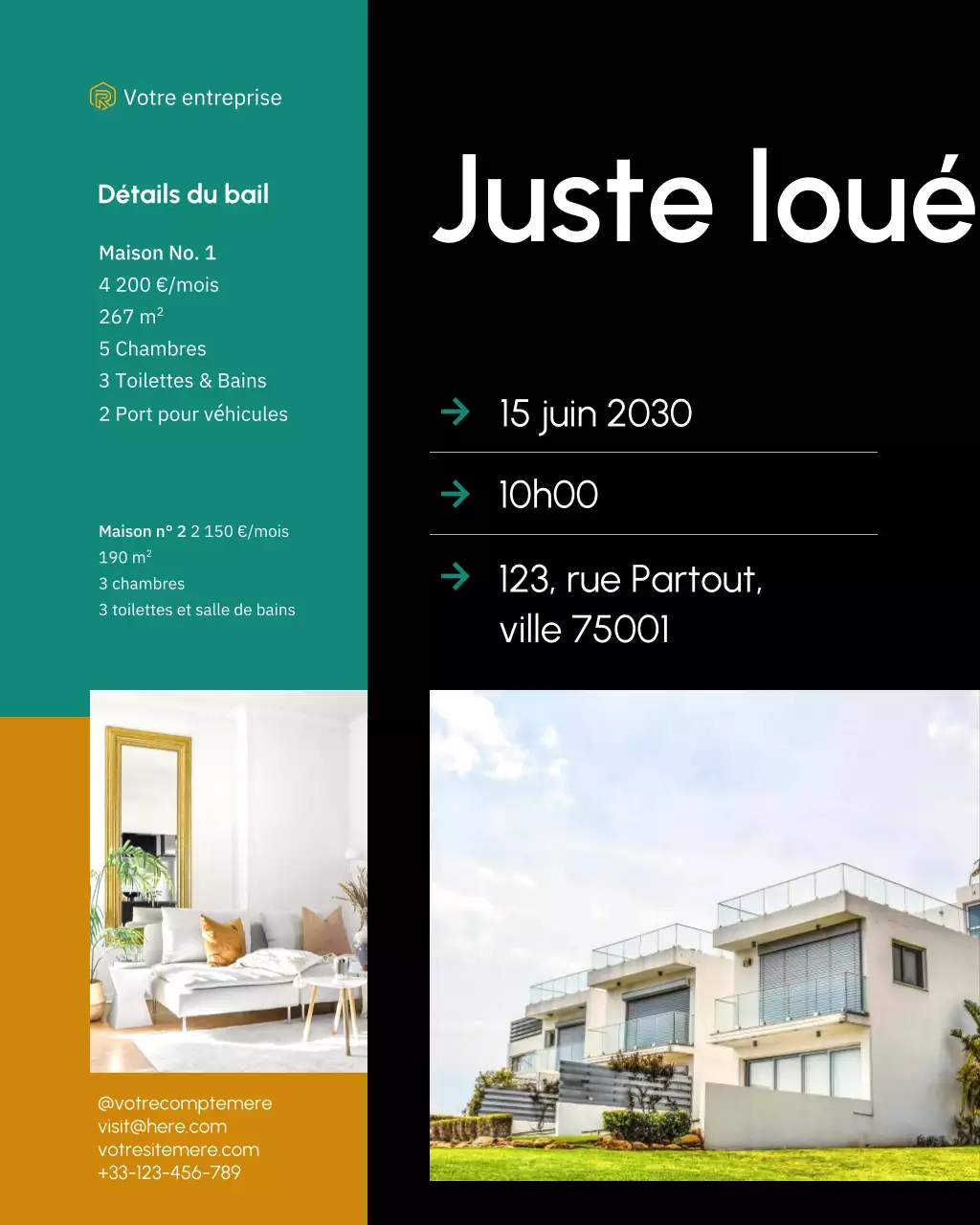 annonce immobilière beige moderne