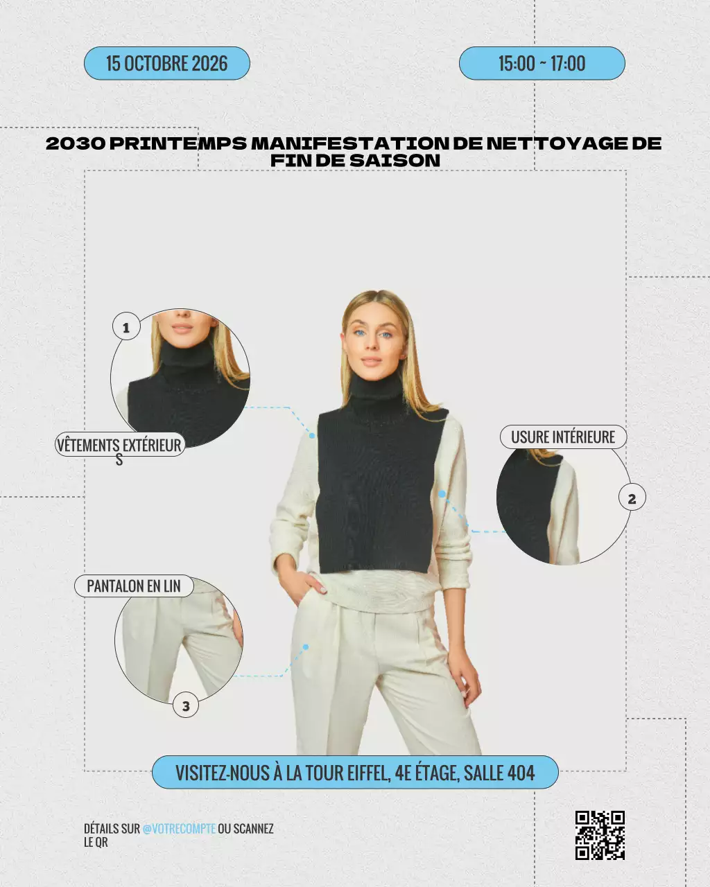 invitation à un cours de mode rétro coloré