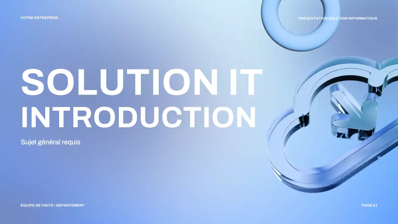 présentation informatique moderne bleue