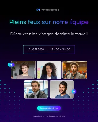 annonce de l'événement de l'équipe moderne noire