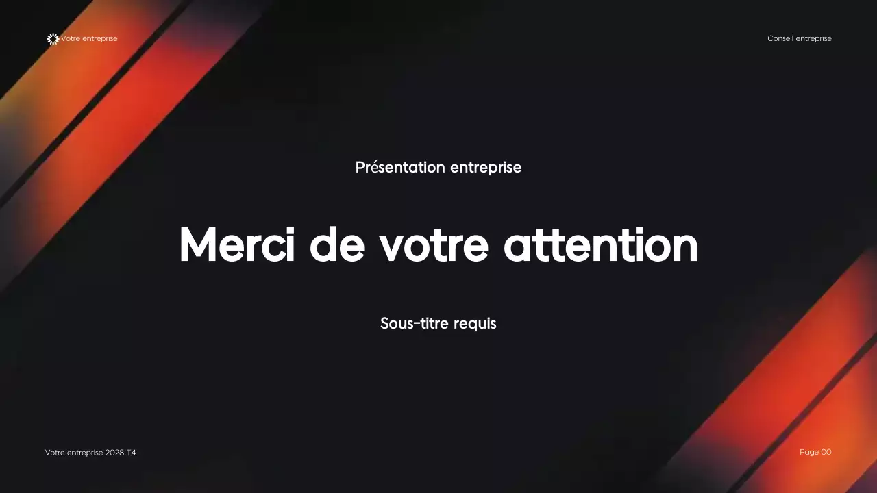 Présentation de conseil aux entreprises géométriques modernes noires