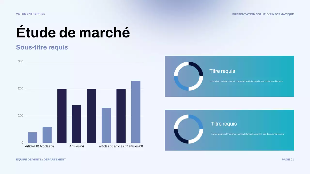 présentation informatique moderne bleue