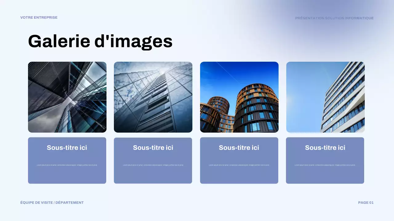 présentation informatique moderne bleue