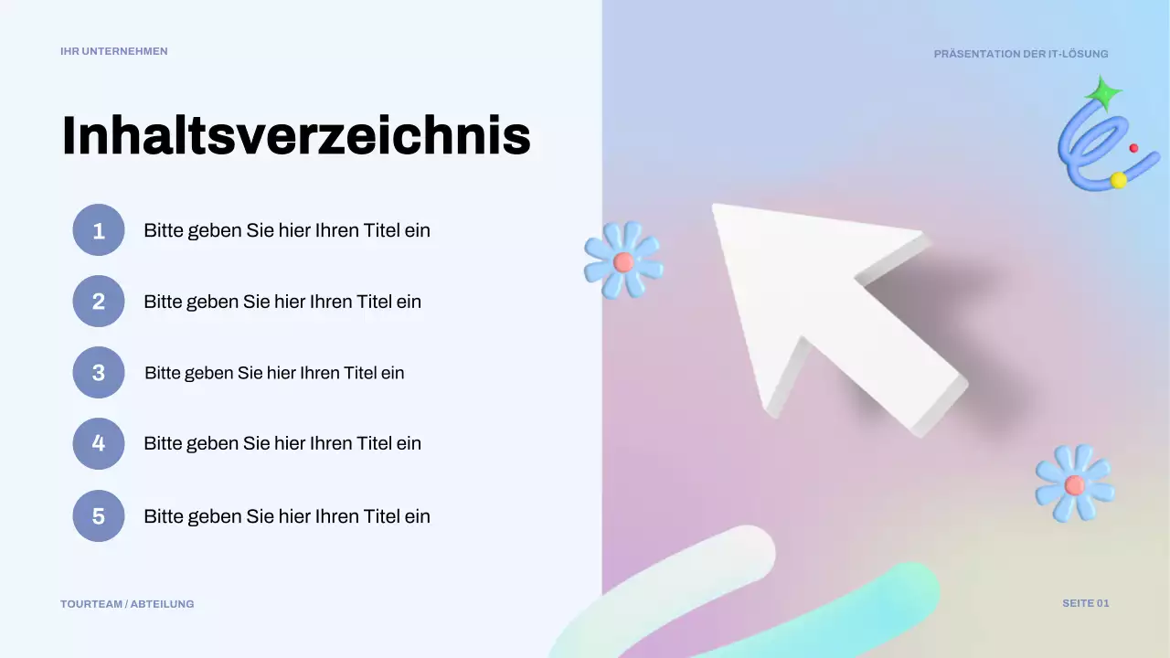 blaue moderne IT-Präsentation