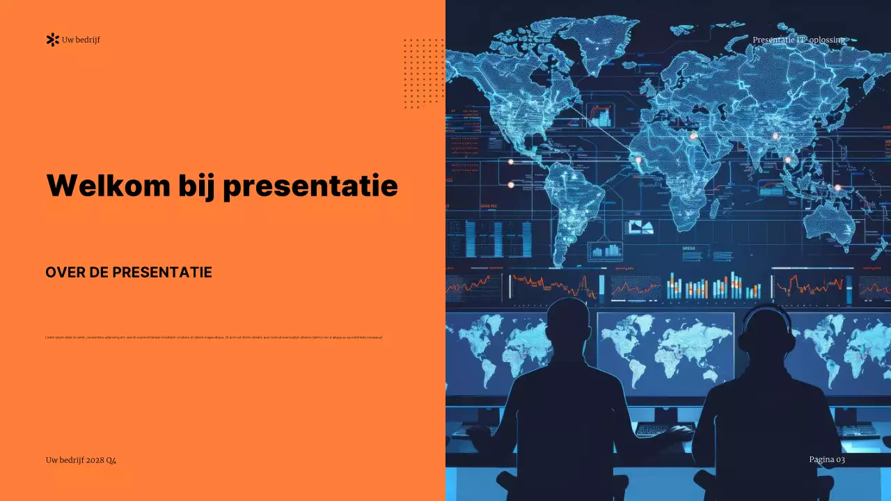 oranje modern IT presentatiedocument