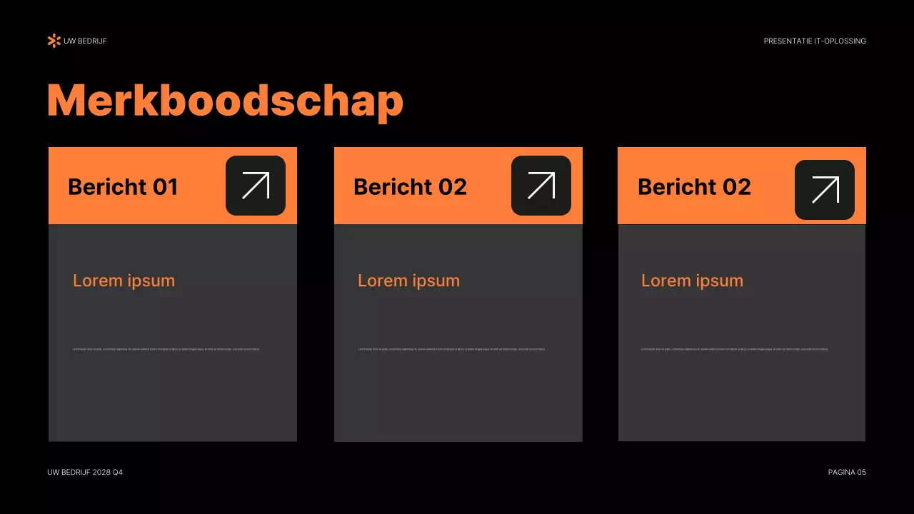 oranje modern IT presentatiedocument