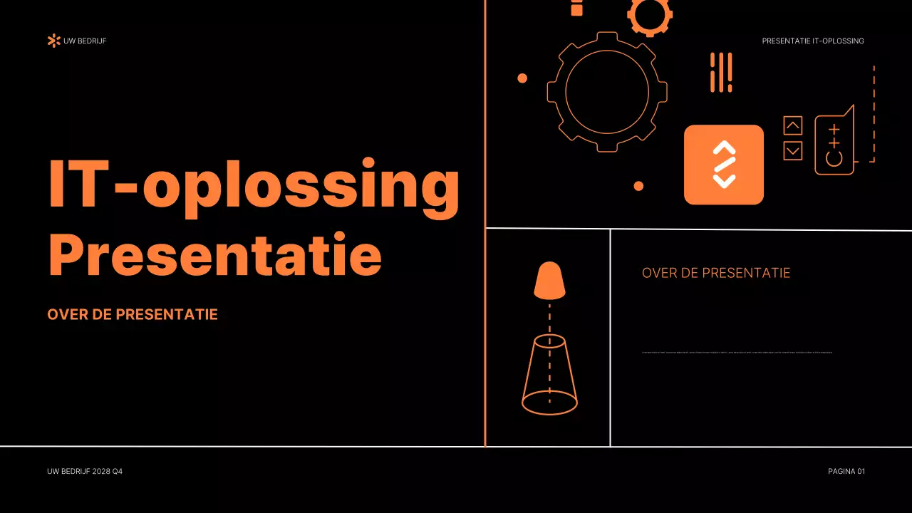 oranje modern IT presentatiedocument
