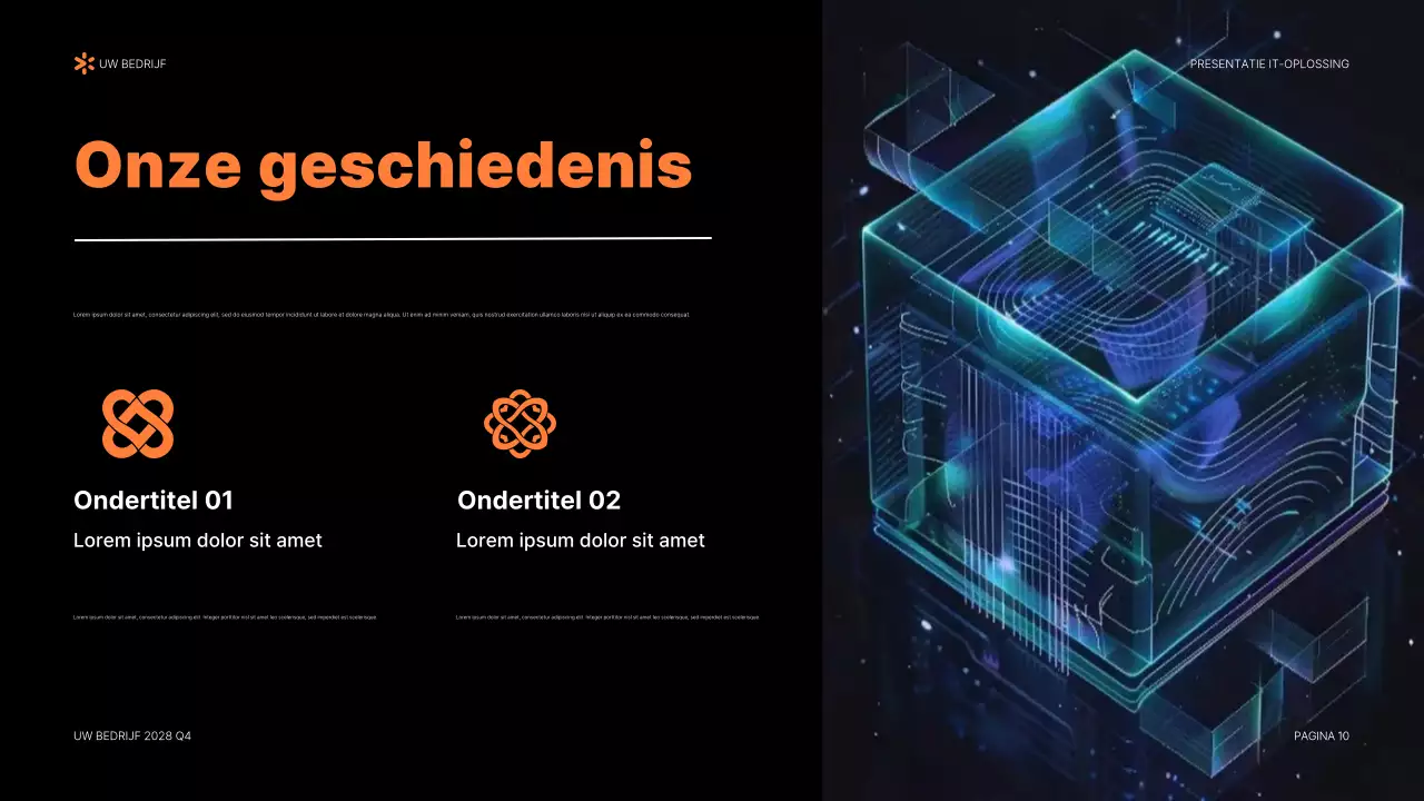 oranje modern IT presentatiedocument