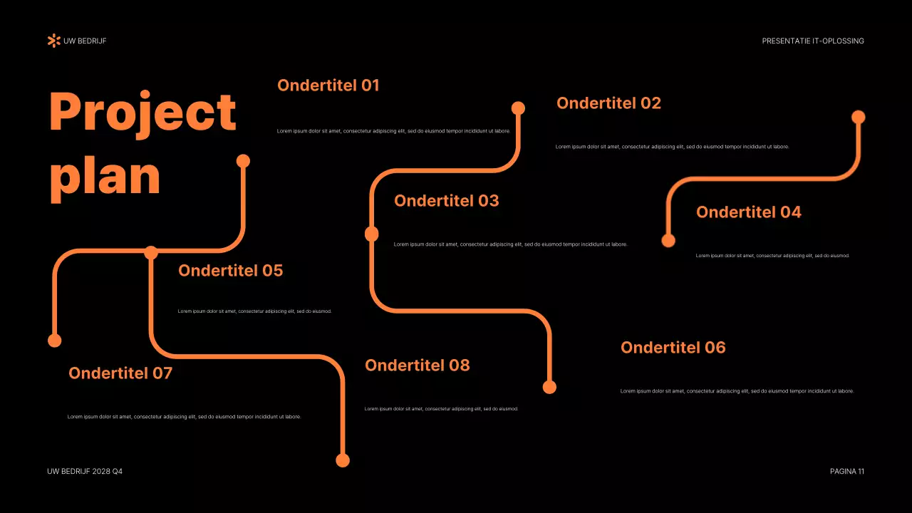 oranje modern IT presentatiedocument